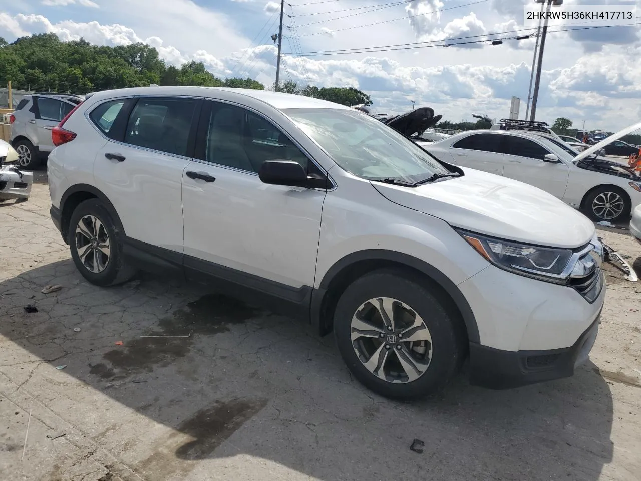 2019 Honda Cr-V Lx VIN: 2HKRW5H36KH417713 Lot: 56808704