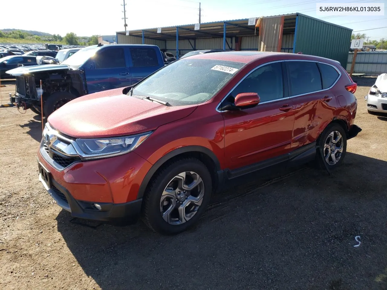 2019 Honda Cr-V Exl VIN: 5J6RW2H86KL013035 Lot: 57162274