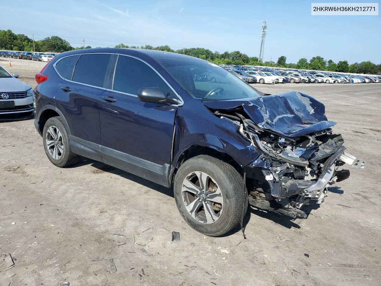 2019 Honda Cr-V Lx VIN: 2HKRW6H36KH212771 Lot: 58128304