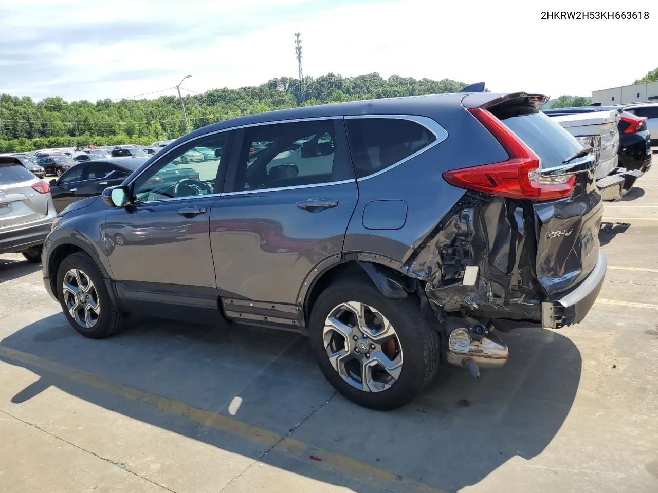 2019 Honda Cr-V Ex VIN: 2HKRW2H53KH663618 Lot: 60881794