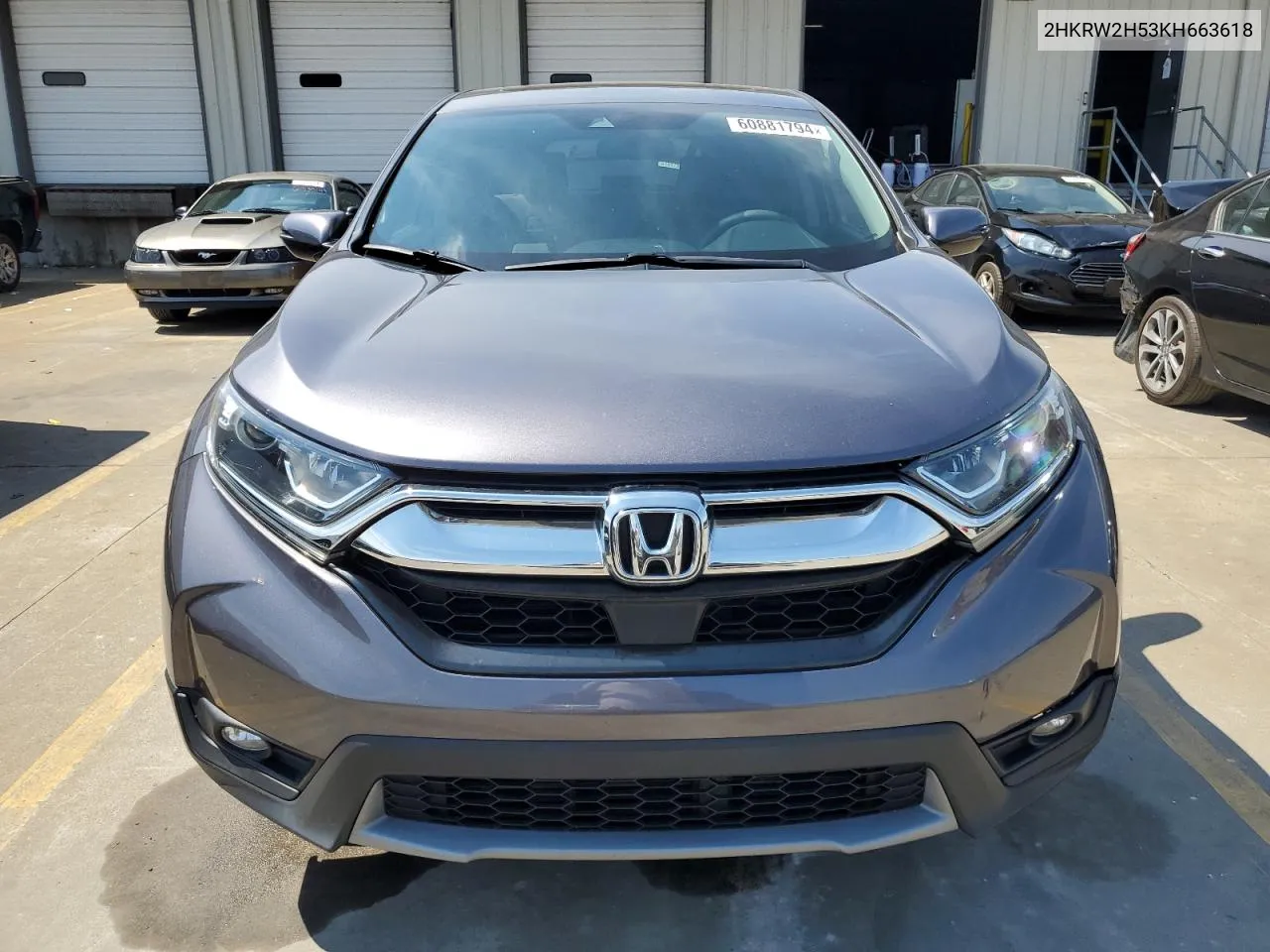 2019 Honda Cr-V Ex VIN: 2HKRW2H53KH663618 Lot: 60881794