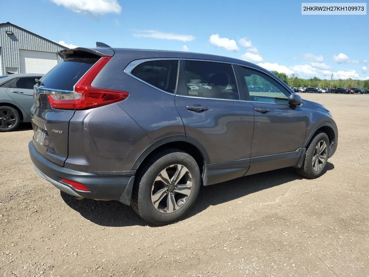 2019 Honda Cr-V Lx VIN: 2HKRW2H27KH109973 Lot: 62046534