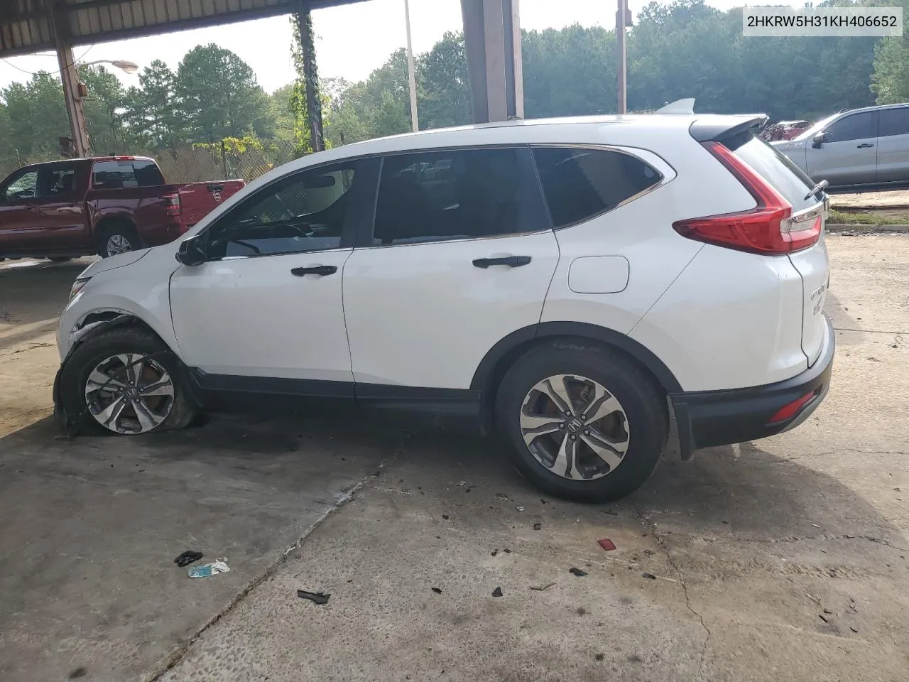 2019 Honda Cr-V Lx VIN: 2HKRW5H31KH406652 Lot: 65110174