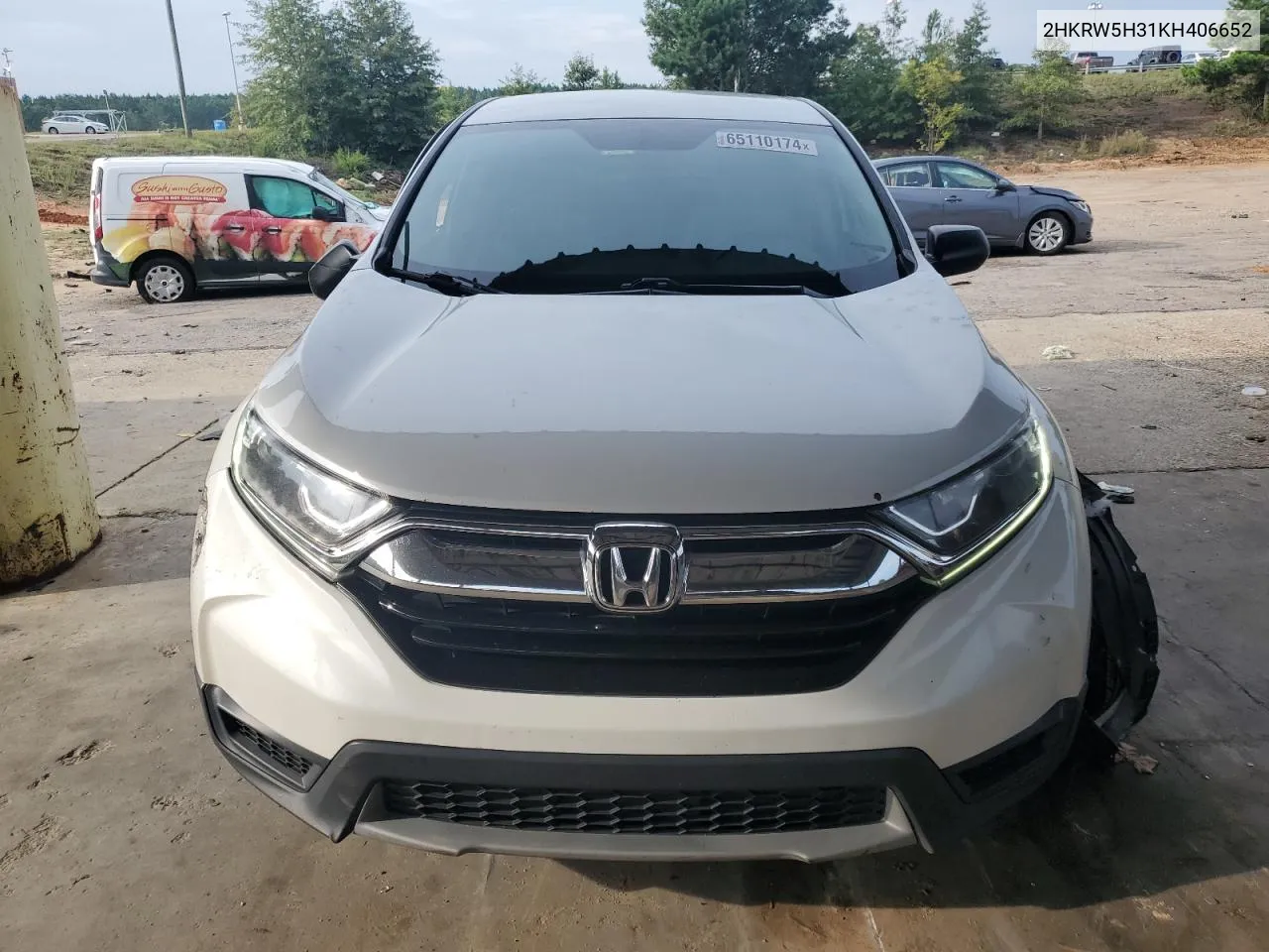 2019 Honda Cr-V Lx VIN: 2HKRW5H31KH406652 Lot: 65110174