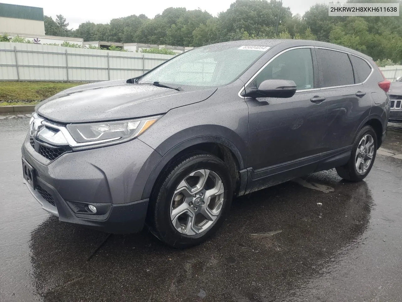 2019 Honda Cr-V Exl VIN: 2HKRW2H8XKH611638 Lot: 65604054