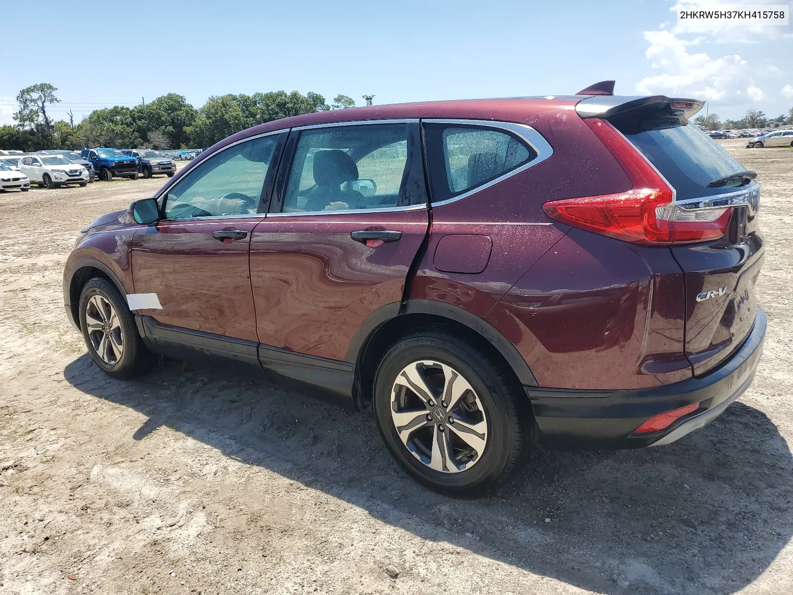 2019 Honda Cr-V Lx VIN: 2HKRW5H37KH415758 Lot: 67172854