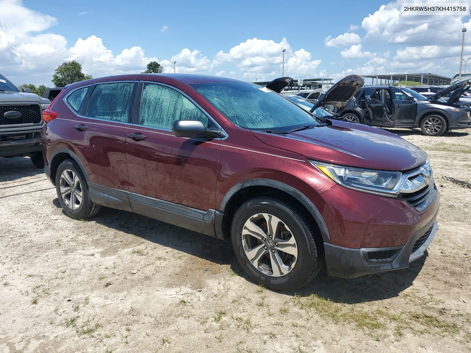 2019 Honda Cr-V Lx VIN: 2HKRW5H37KH415758 Lot: 67172854