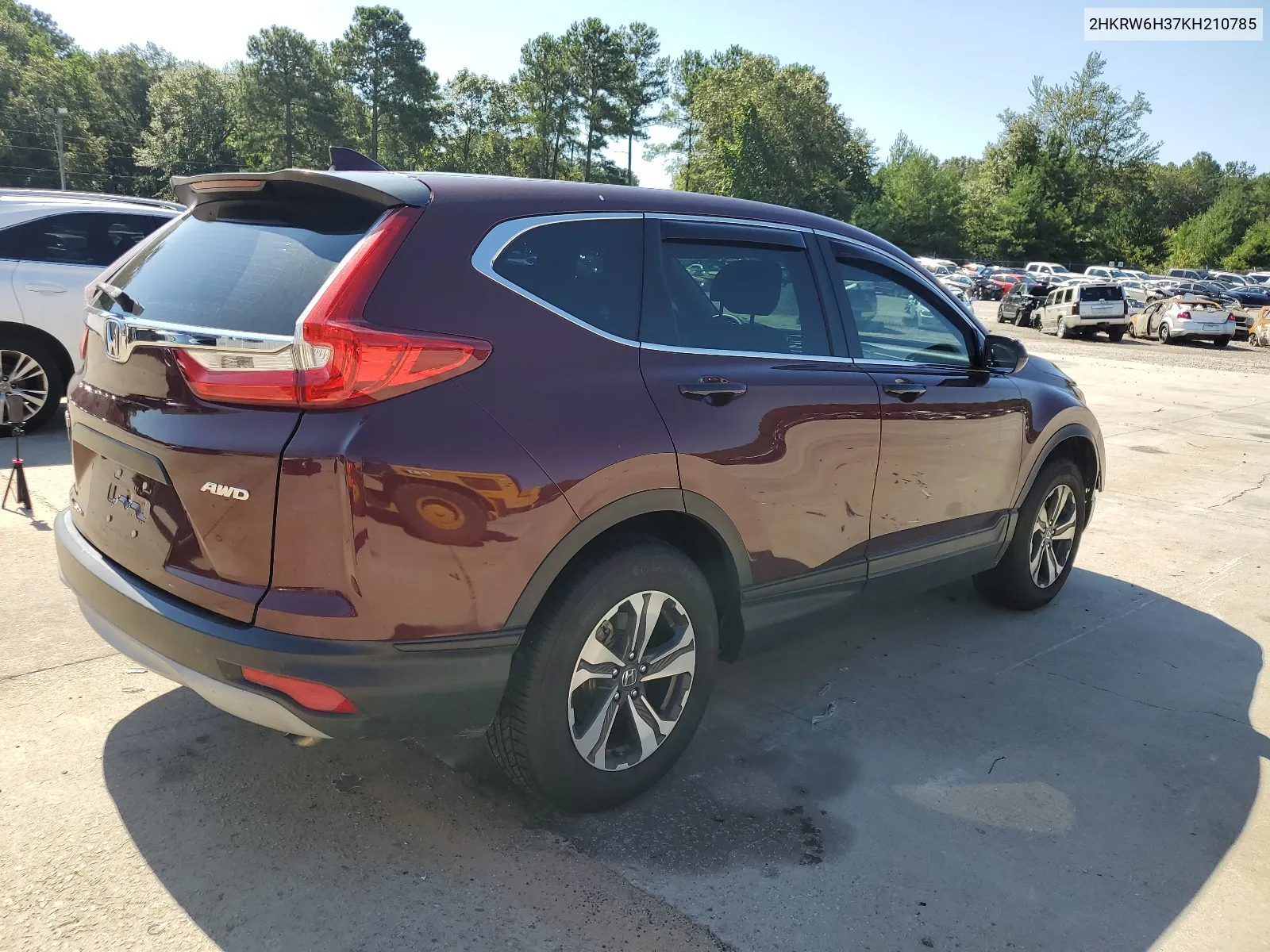 2019 Honda Cr-V Lx VIN: 2HKRW6H37KH210785 Lot: 67725854