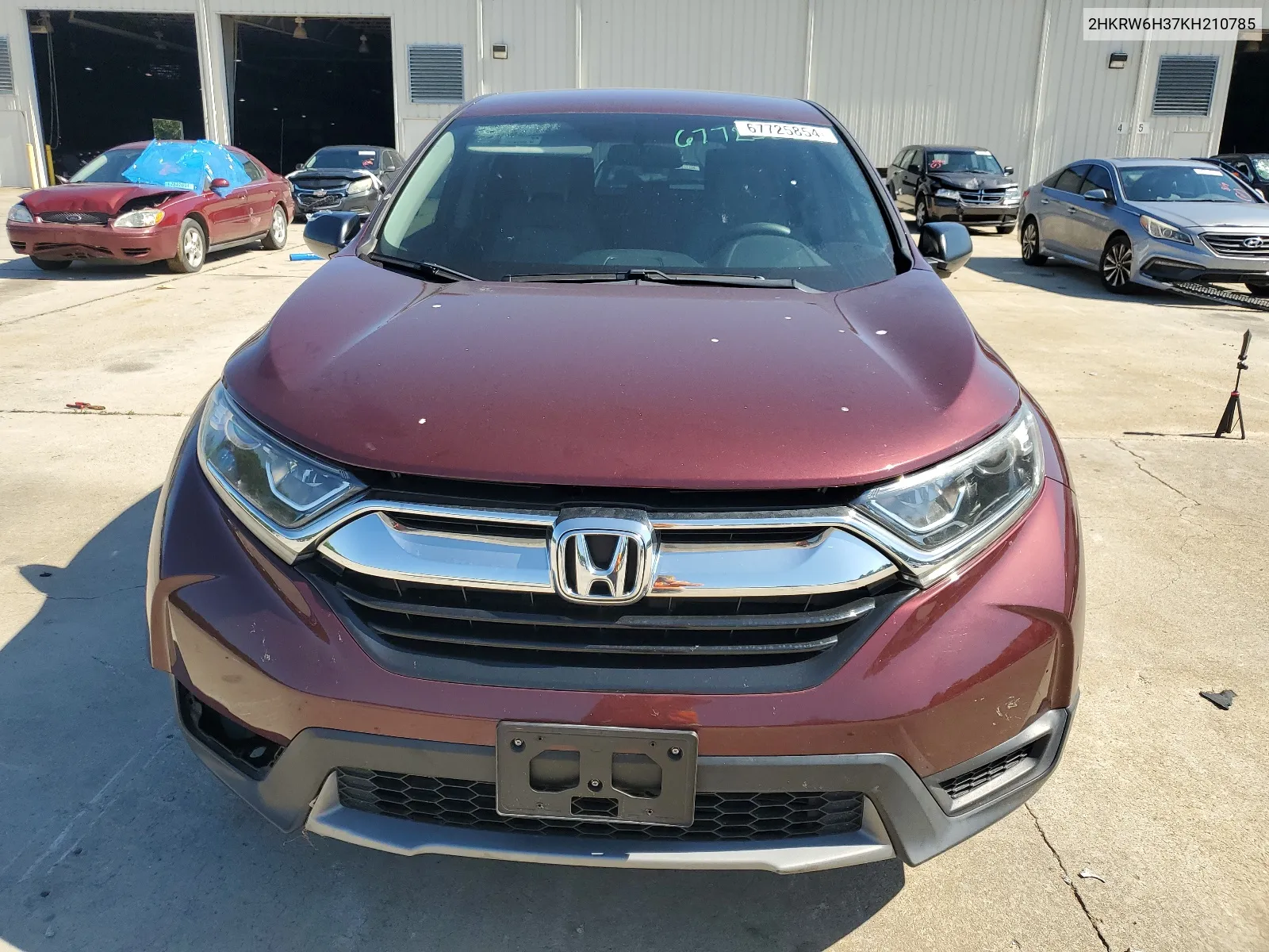 2019 Honda Cr-V Lx VIN: 2HKRW6H37KH210785 Lot: 67725854