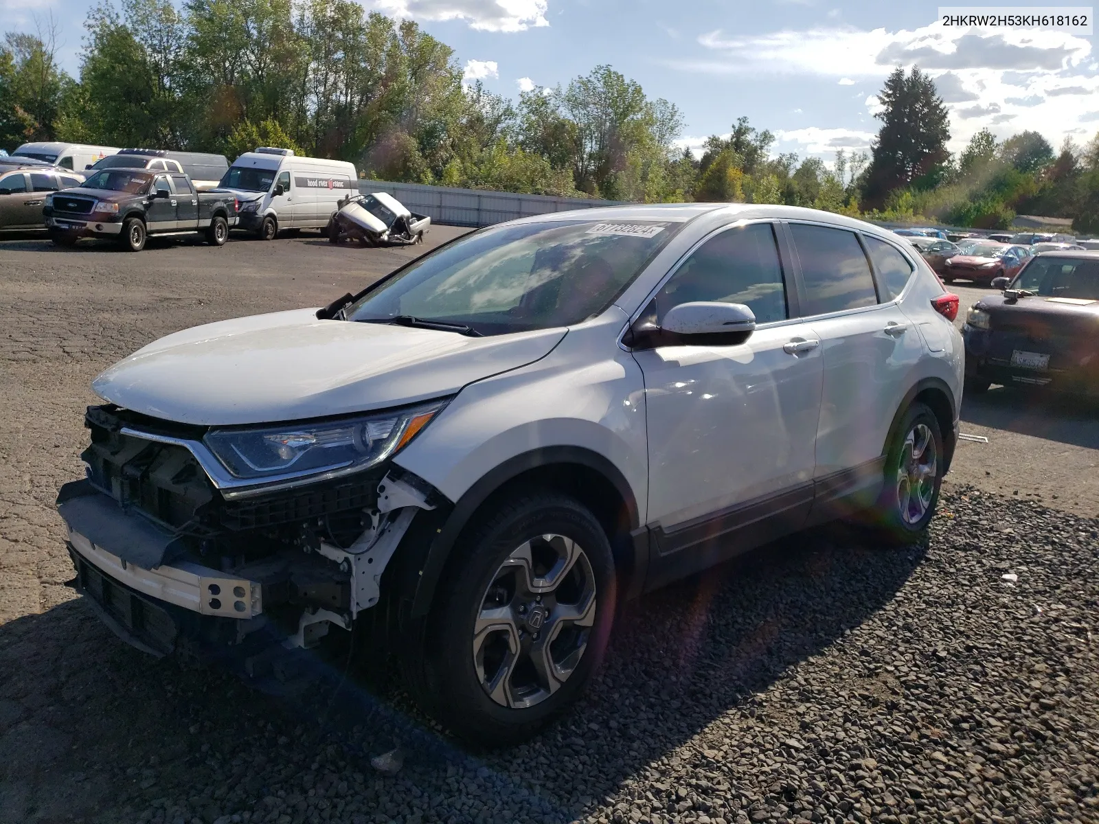 2019 Honda Cr-V Ex VIN: 2HKRW2H53KH618162 Lot: 67732824