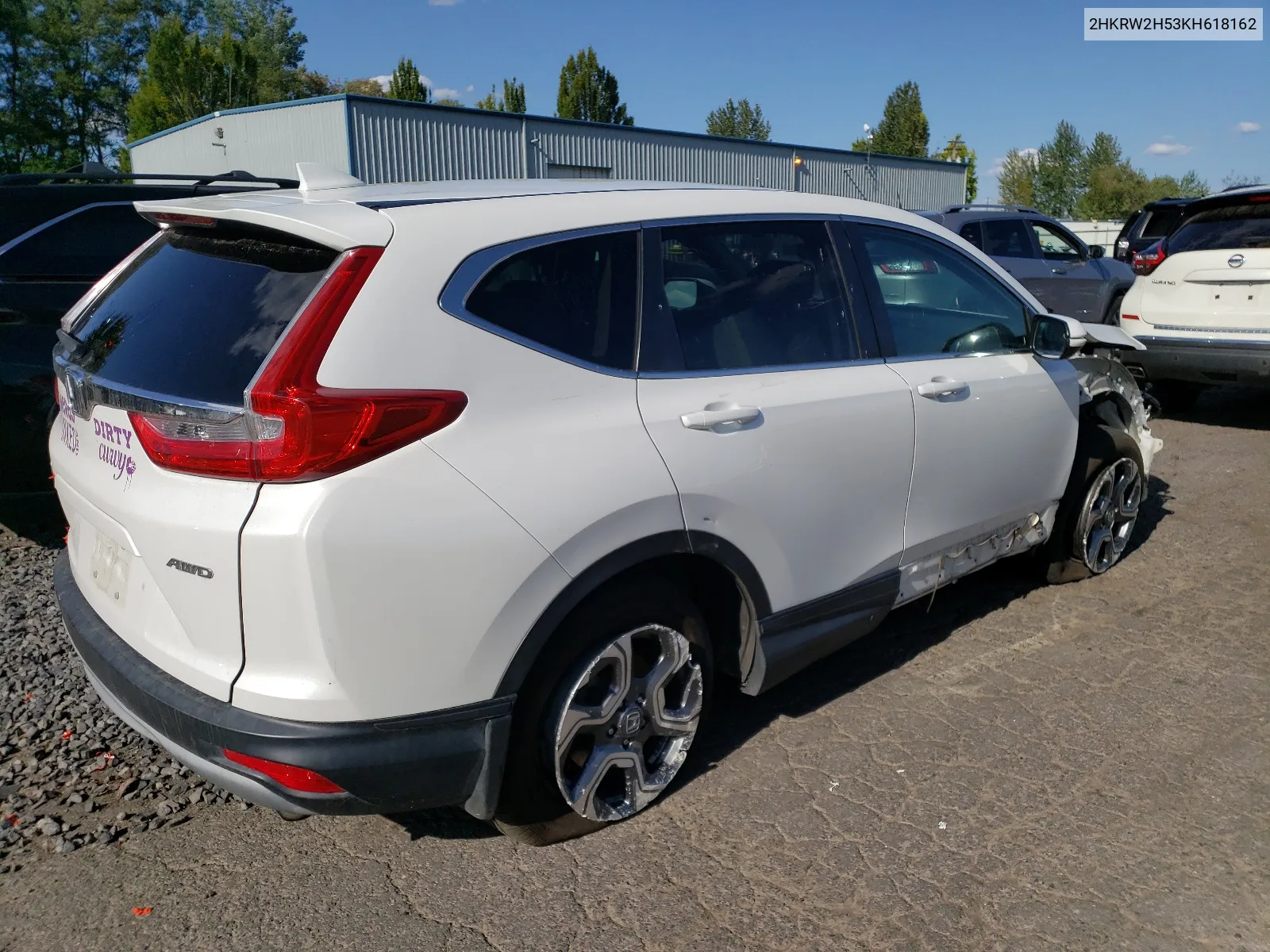 2019 Honda Cr-V Ex VIN: 2HKRW2H53KH618162 Lot: 67732824