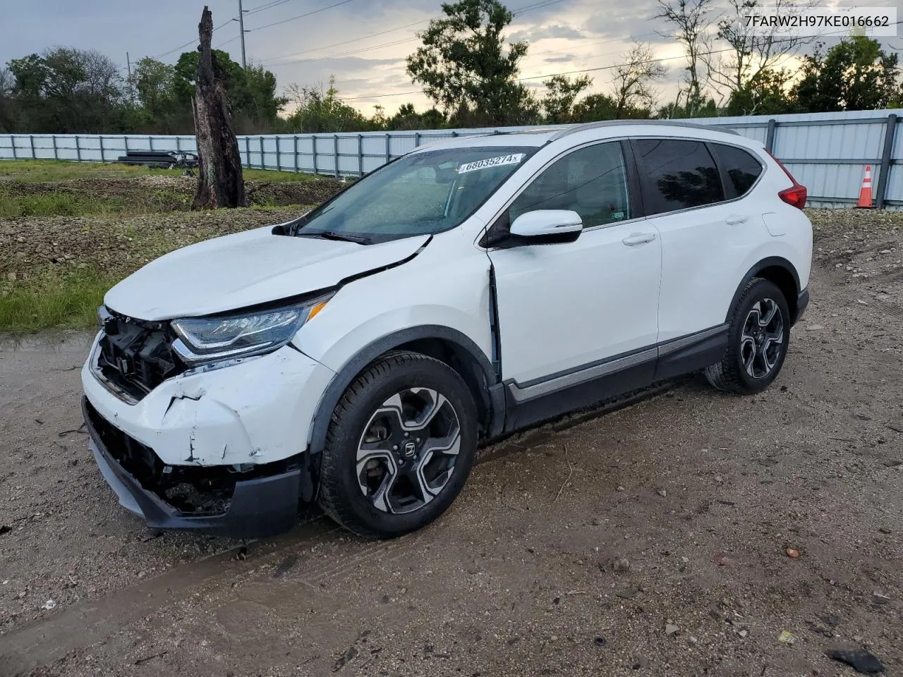 2019 Honda Cr-V Touring VIN: 7FARW2H97KE016662 Lot: 68035274