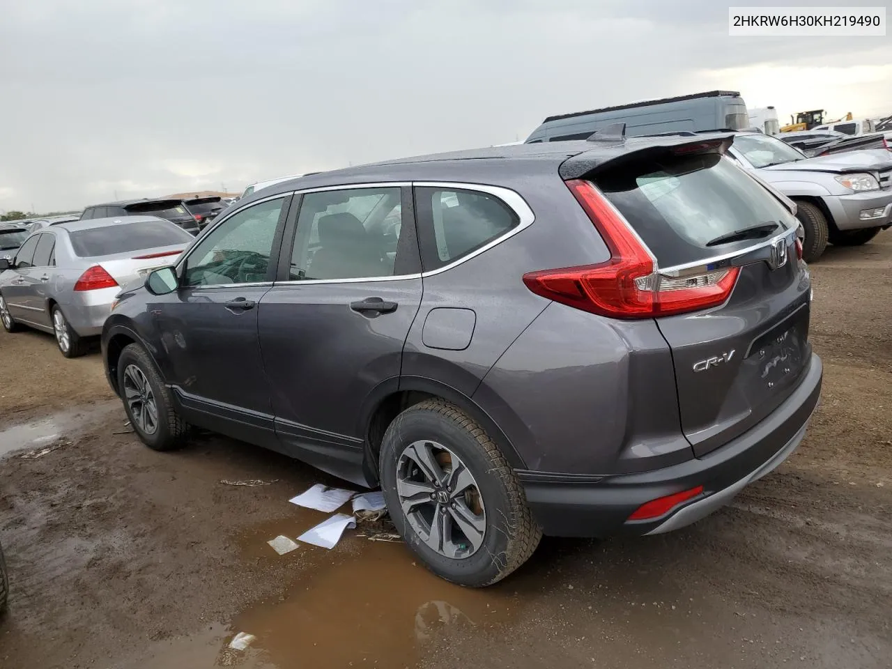 2019 Honda Cr-V Lx VIN: 2HKRW6H30KH219490 Lot: 68180654