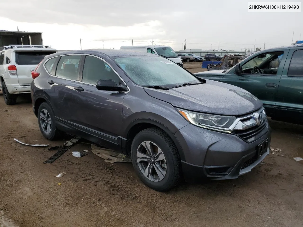 2019 Honda Cr-V Lx VIN: 2HKRW6H30KH219490 Lot: 68180654