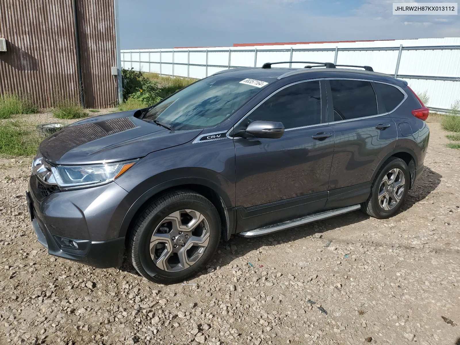 2019 Honda Cr-V Exl VIN: JHLRW2H87KX013112 Lot: 68357164