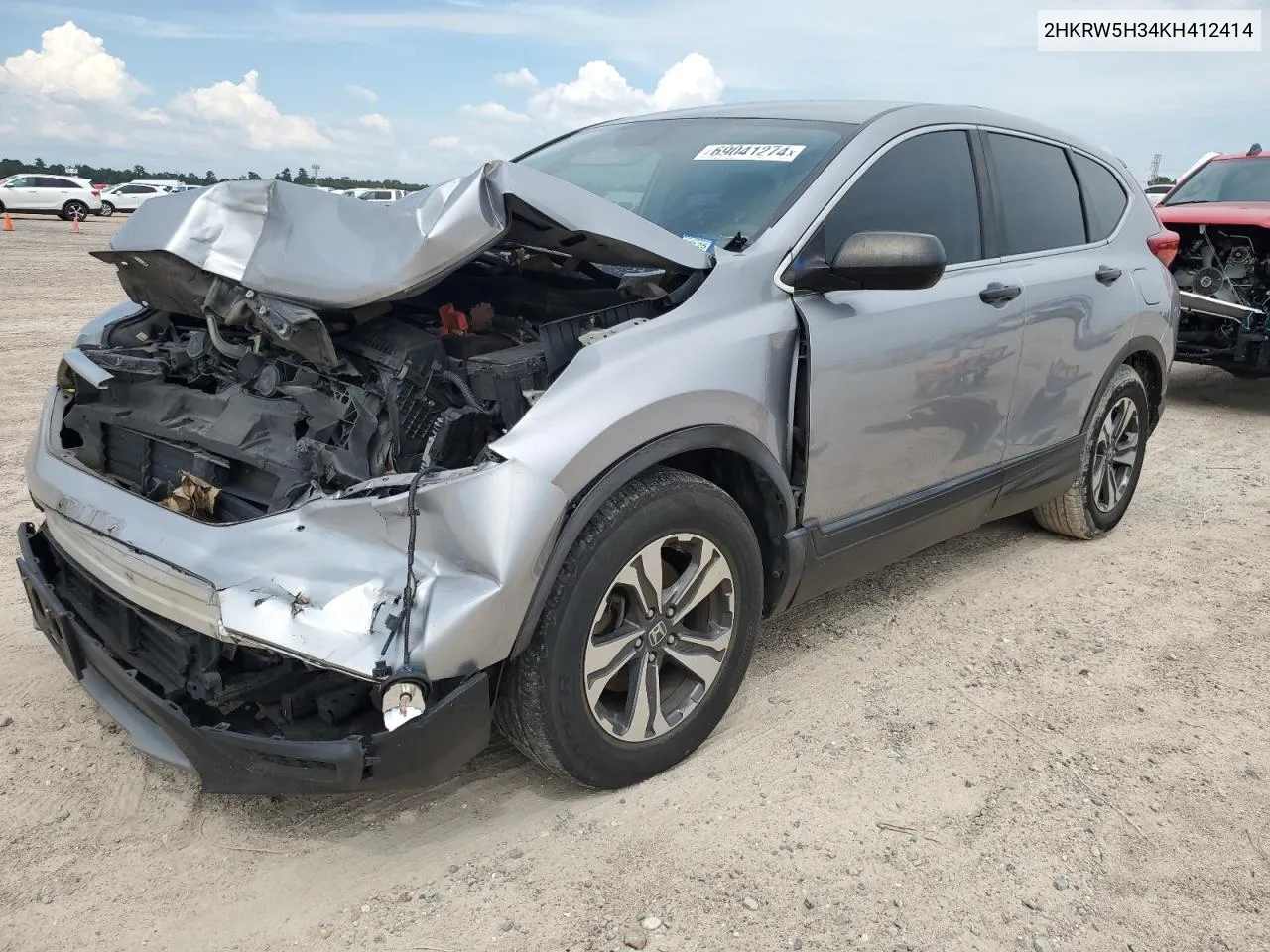 2019 Honda Cr-V Lx VIN: 2HKRW5H34KH412414 Lot: 69041274