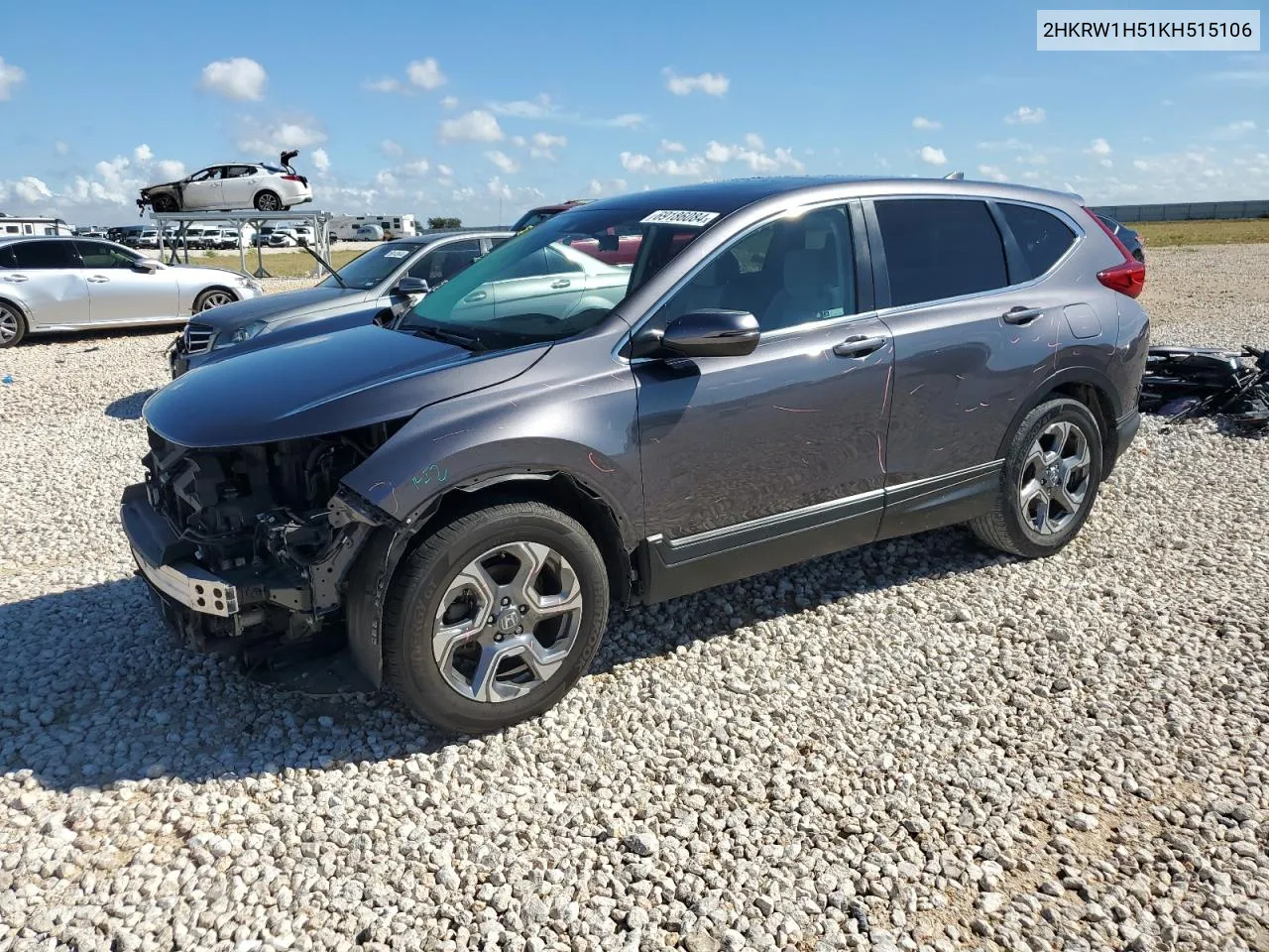 2019 Honda Cr-V Ex VIN: 2HKRW1H51KH515106 Lot: 69186084