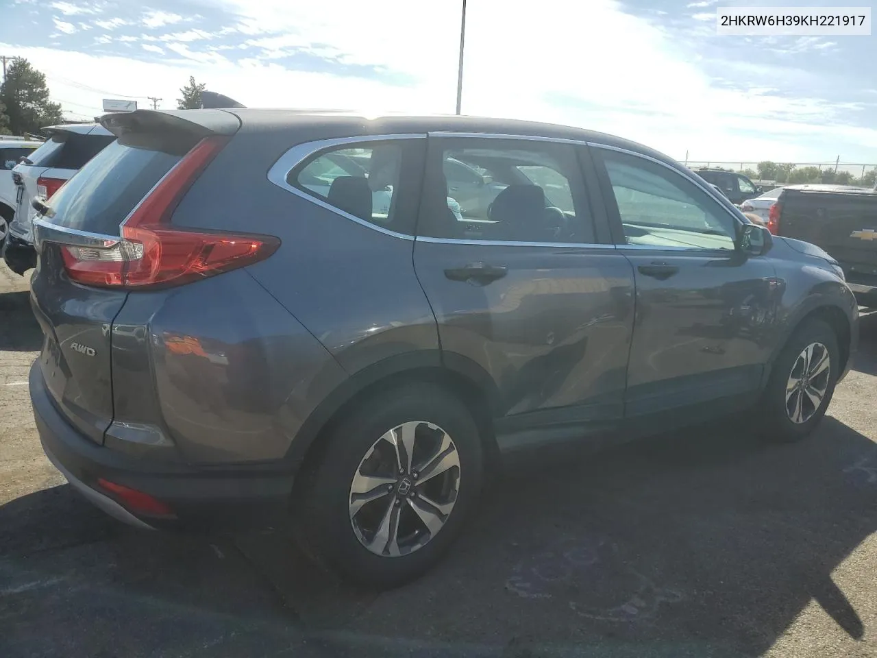 2019 Honda Cr-V Lx VIN: 2HKRW6H39KH221917 Lot: 69602434