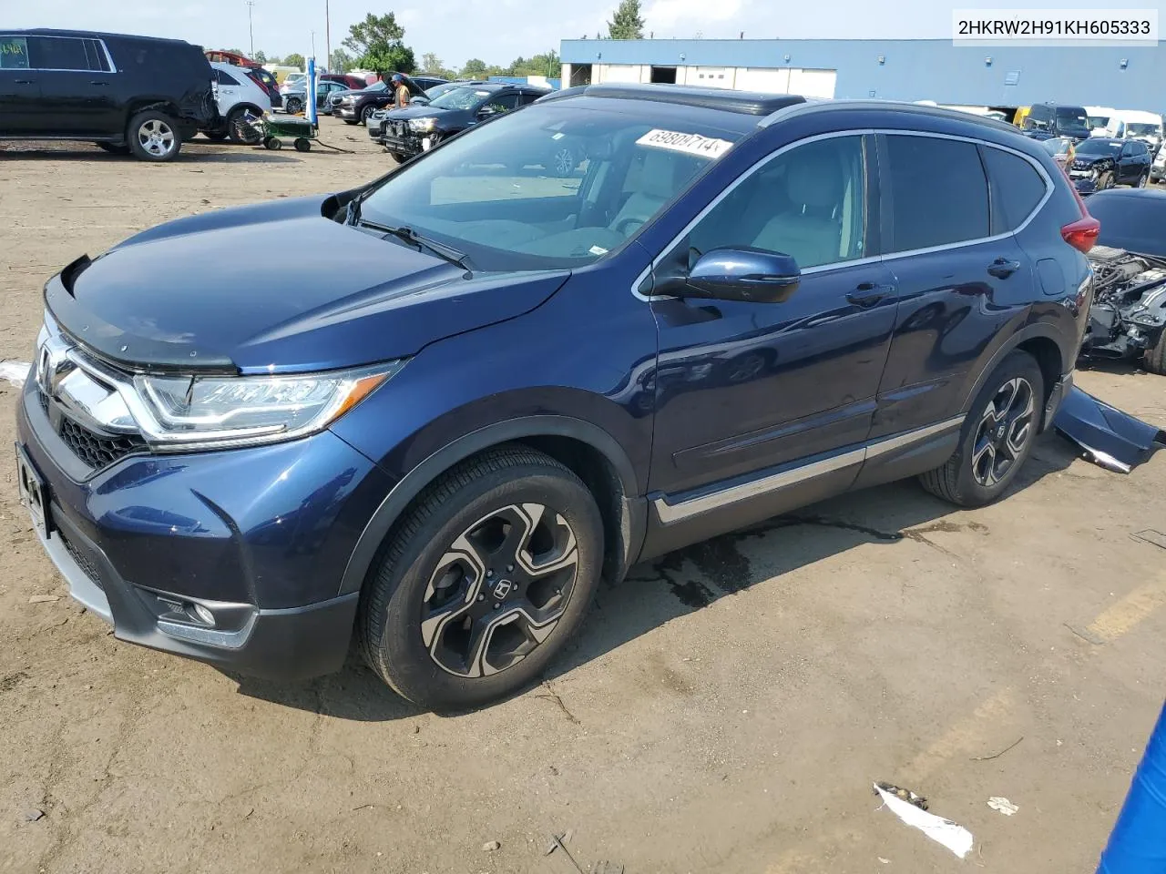 2019 Honda Cr-V Touring VIN: 2HKRW2H91KH605333 Lot: 69809714