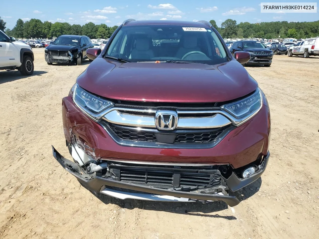 2019 Honda Cr-V Touring VIN: 7FARW1H93KE014224 Lot: 70280294