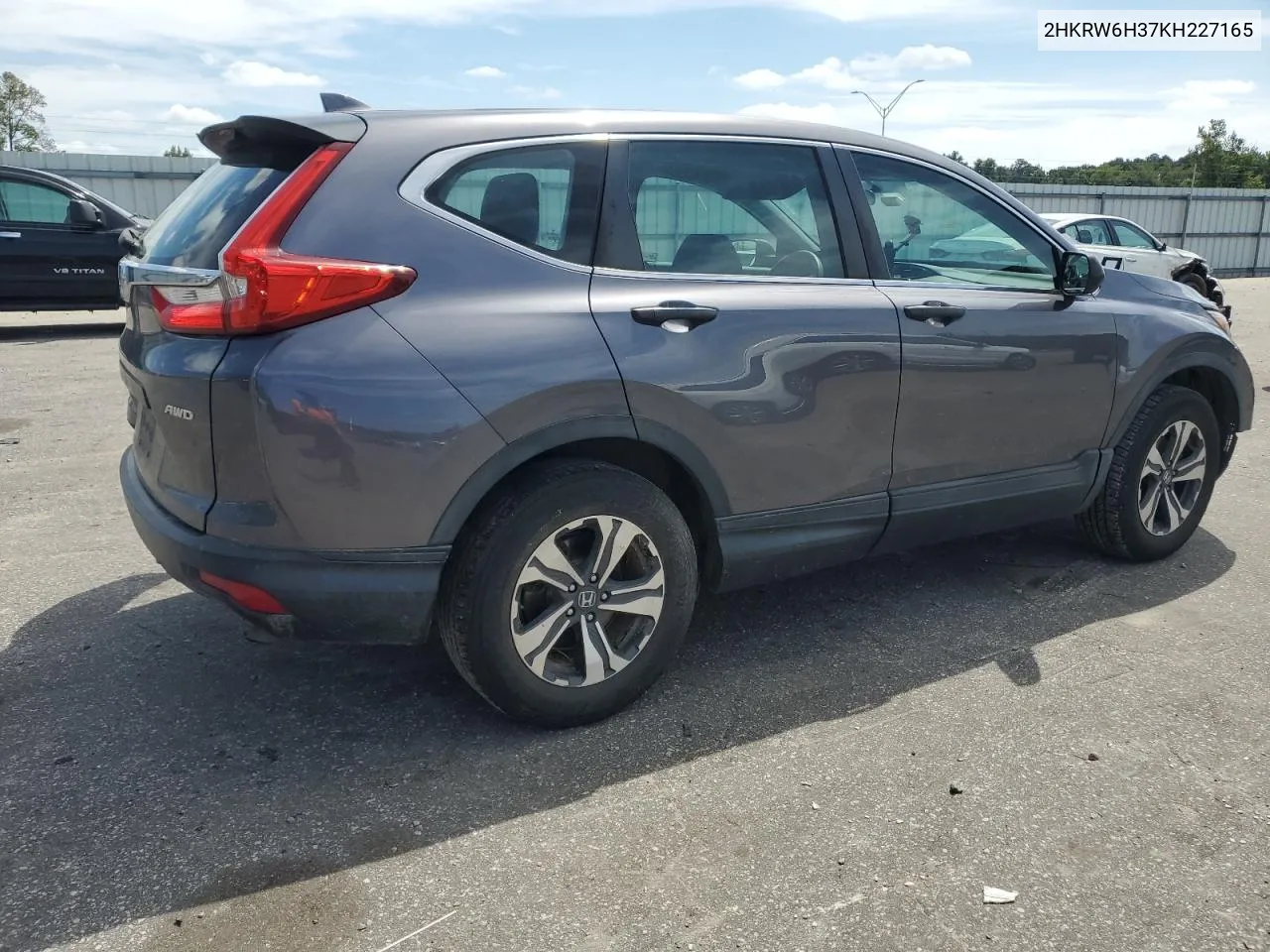 2019 Honda Cr-V Lx VIN: 2HKRW6H37KH227165 Lot: 70324044