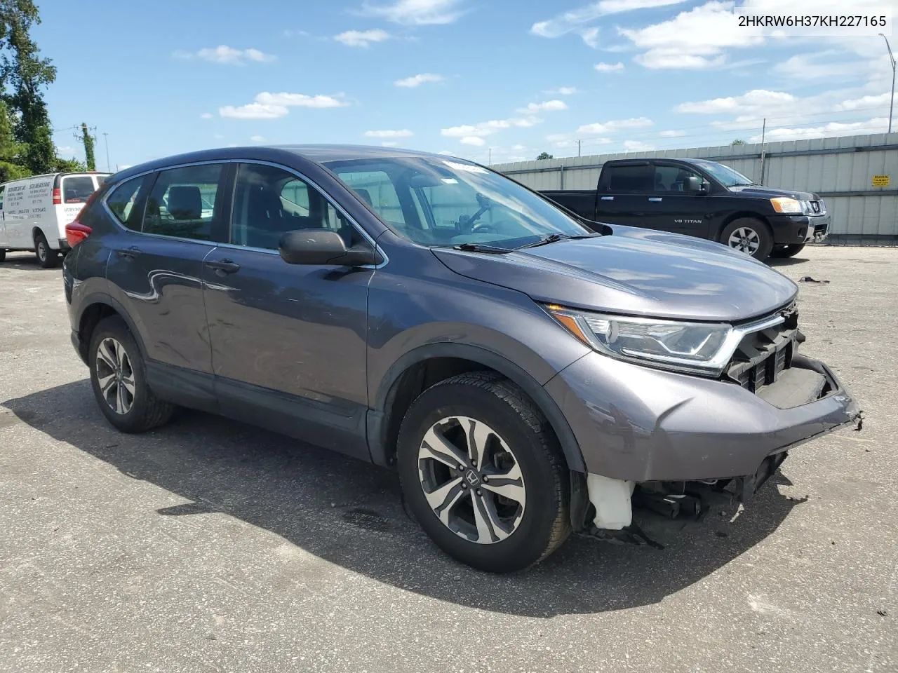 2019 Honda Cr-V Lx VIN: 2HKRW6H37KH227165 Lot: 70324044