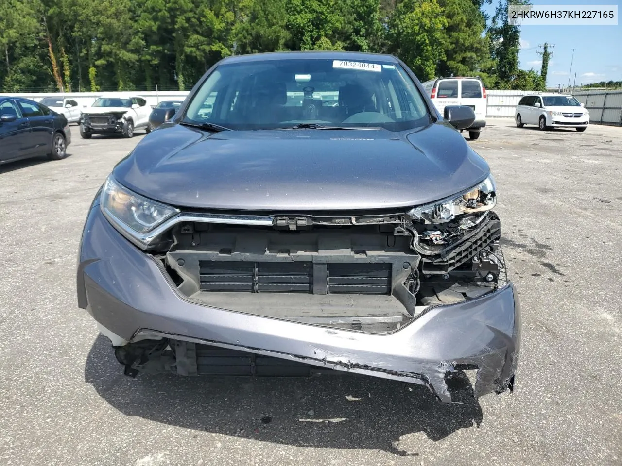 2019 Honda Cr-V Lx VIN: 2HKRW6H37KH227165 Lot: 70324044