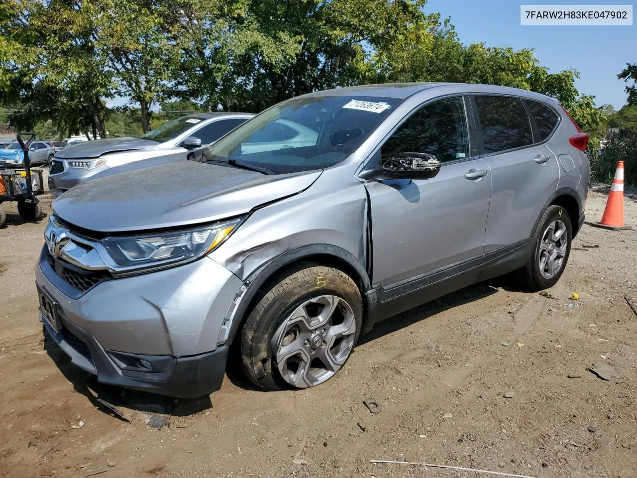 2019 Honda Cr-V Exl VIN: 7FARW2H83KE047902 Lot: 71263674