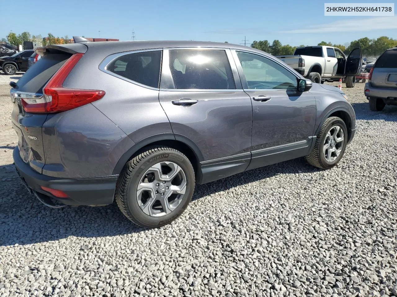 2019 Honda Cr-V Ex VIN: 2HKRW2H52KH641738 Lot: 71409414