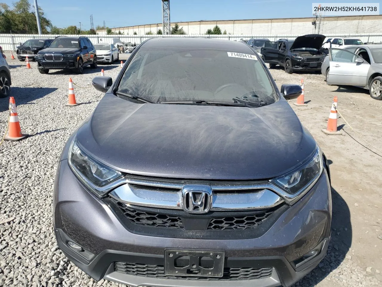 2019 Honda Cr-V Ex VIN: 2HKRW2H52KH641738 Lot: 71409414