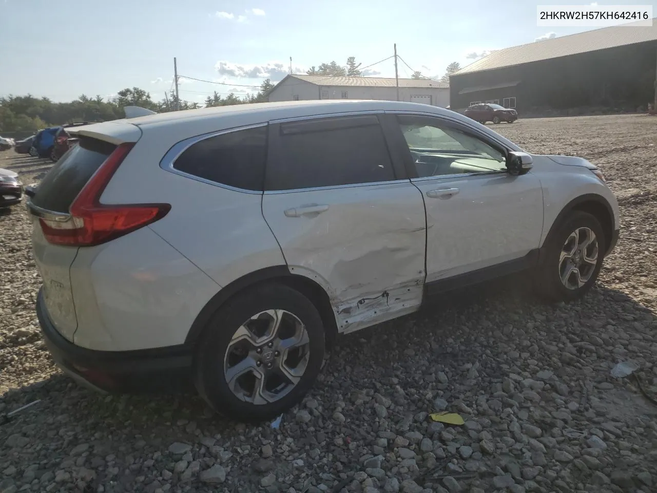 2019 Honda Cr-V Ex VIN: 2HKRW2H57KH642416 Lot: 71595124