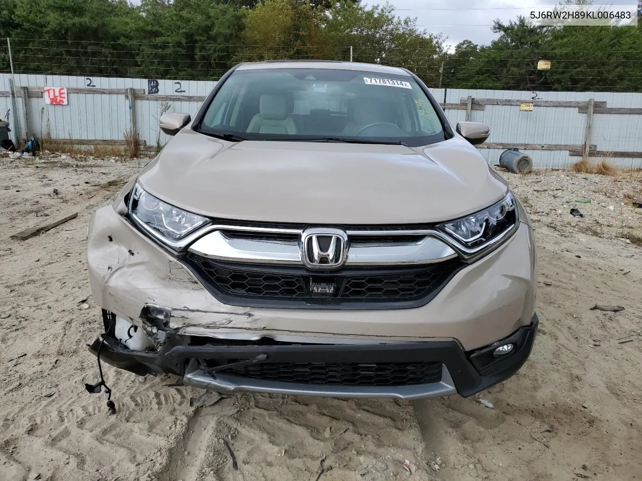 2019 Honda Cr-V Exl VIN: 5J6RW2H89KL006483 Lot: 71781314