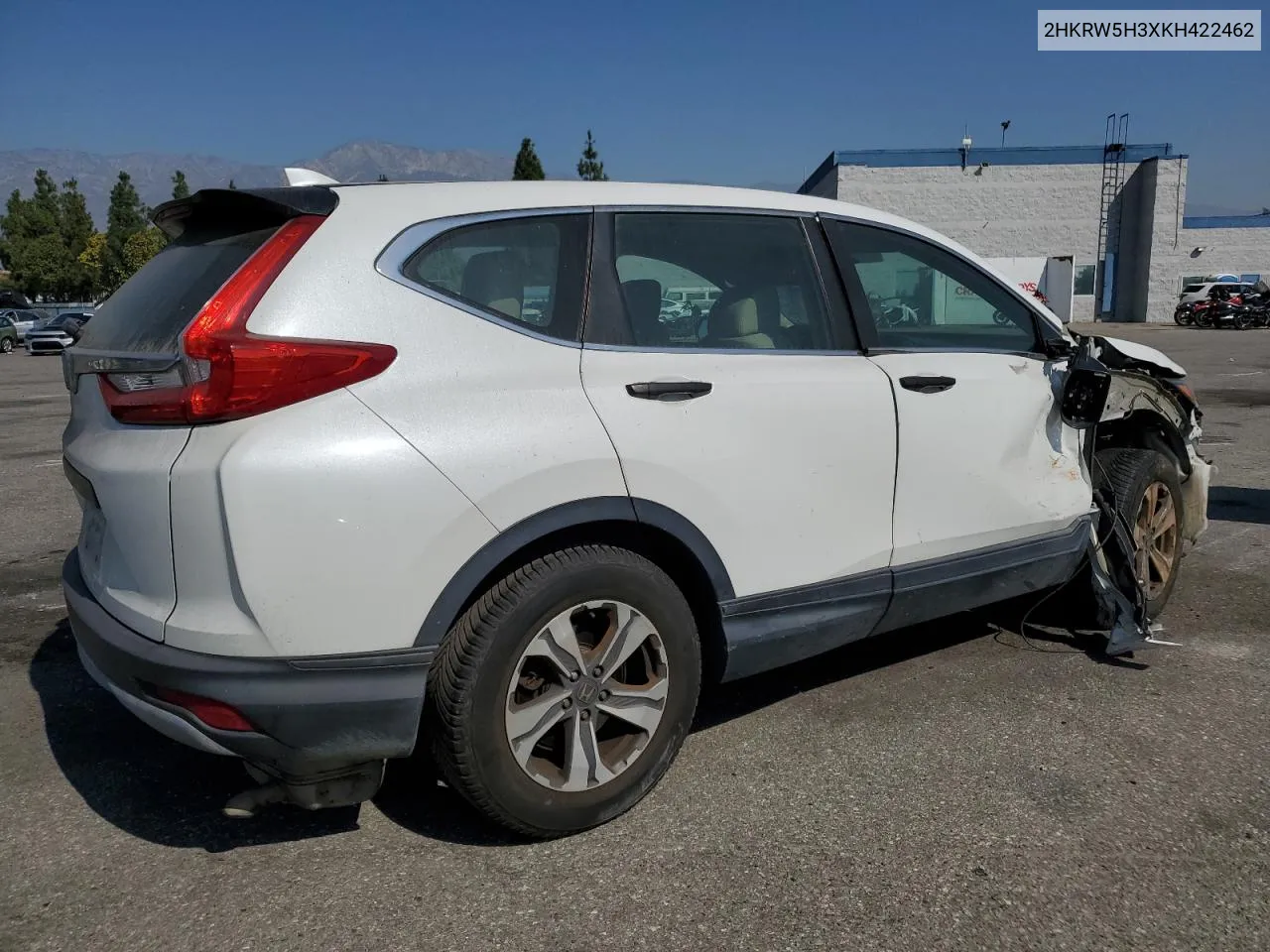 2019 Honda Cr-V Lx VIN: 2HKRW5H3XKH422462 Lot: 71849224