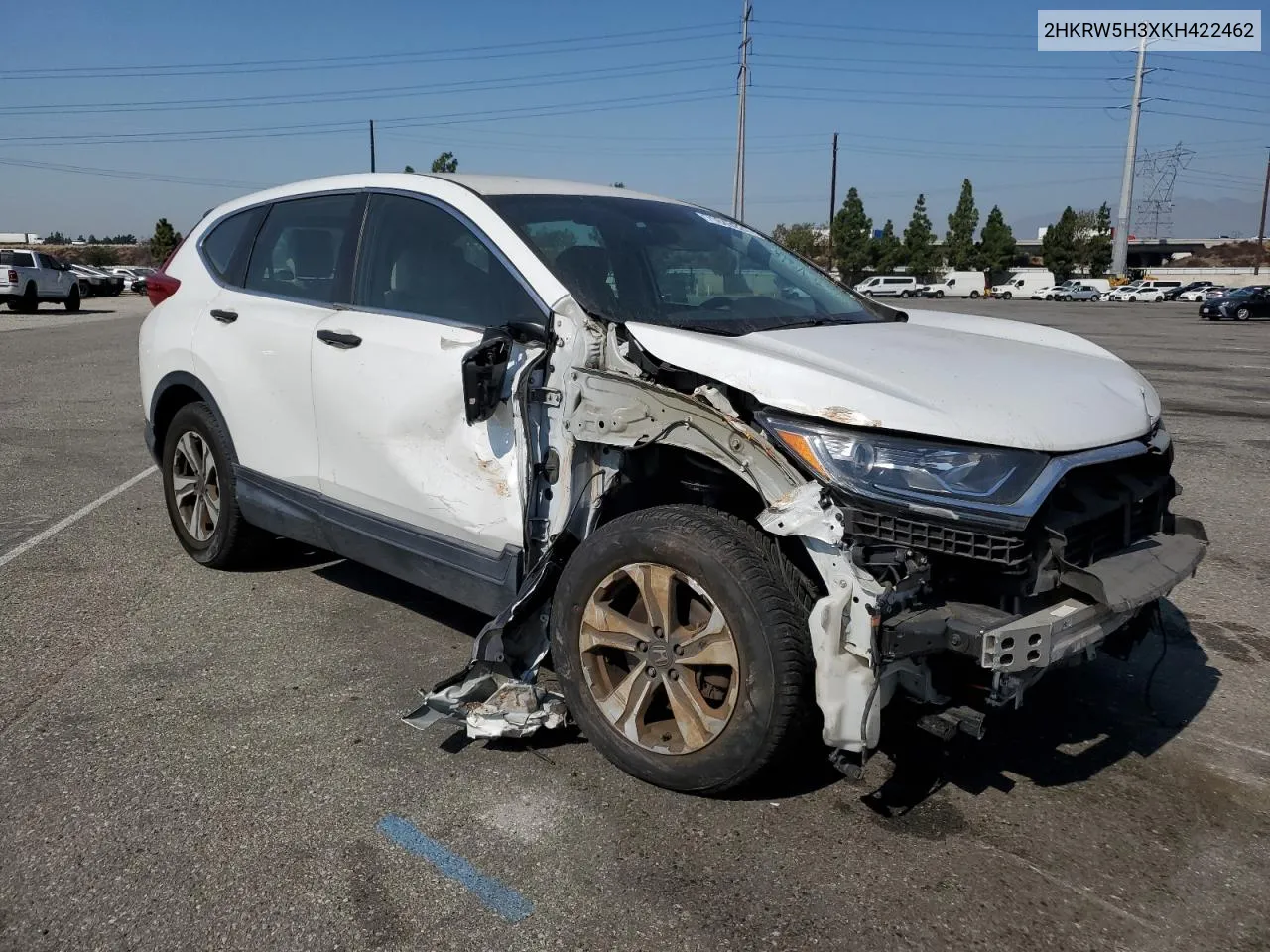 2019 Honda Cr-V Lx VIN: 2HKRW5H3XKH422462 Lot: 71849224