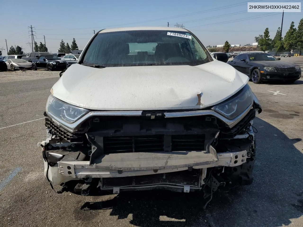 2019 Honda Cr-V Lx VIN: 2HKRW5H3XKH422462 Lot: 71849224