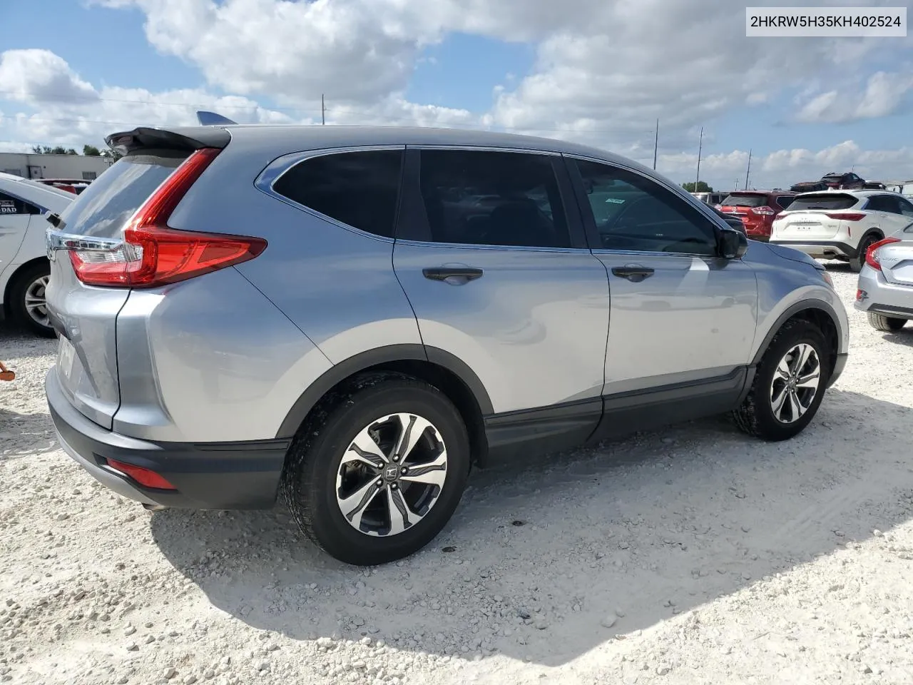 2019 Honda Cr-V Lx VIN: 2HKRW5H35KH402524 Lot: 72067414