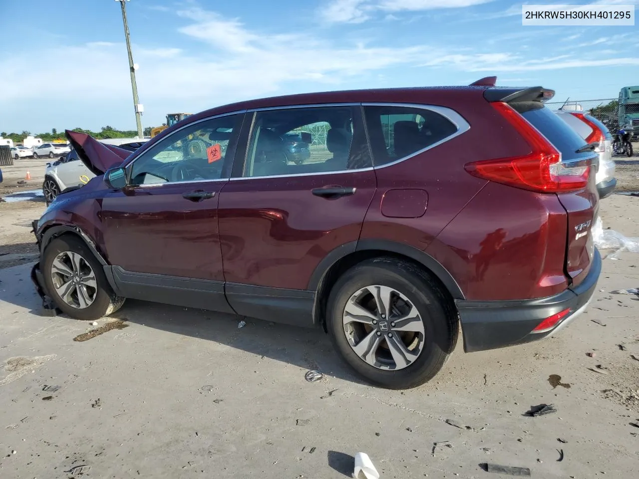 2019 Honda Cr-V Lx VIN: 2HKRW5H30KH401295 Lot: 72075114