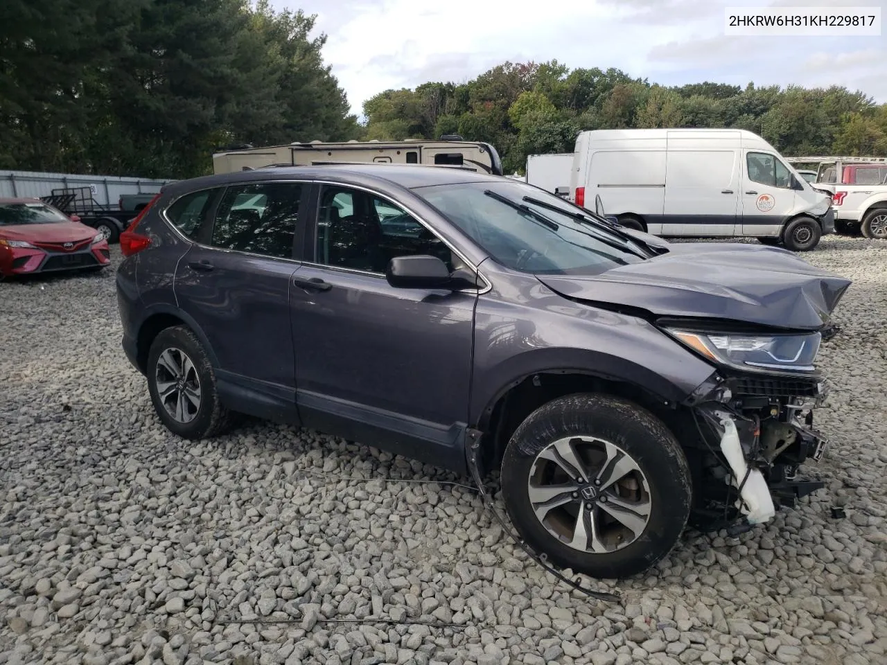 2019 Honda Cr-V Lx VIN: 2HKRW6H31KH229817 Lot: 72096414