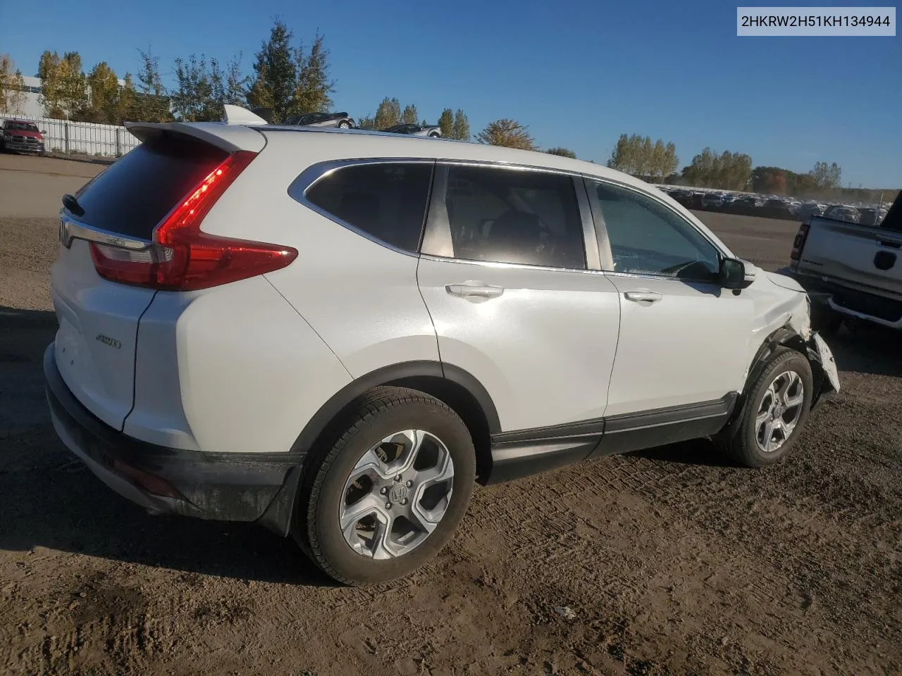 2019 Honda Cr-V Ex VIN: 2HKRW2H51KH134944 Lot: 72728554