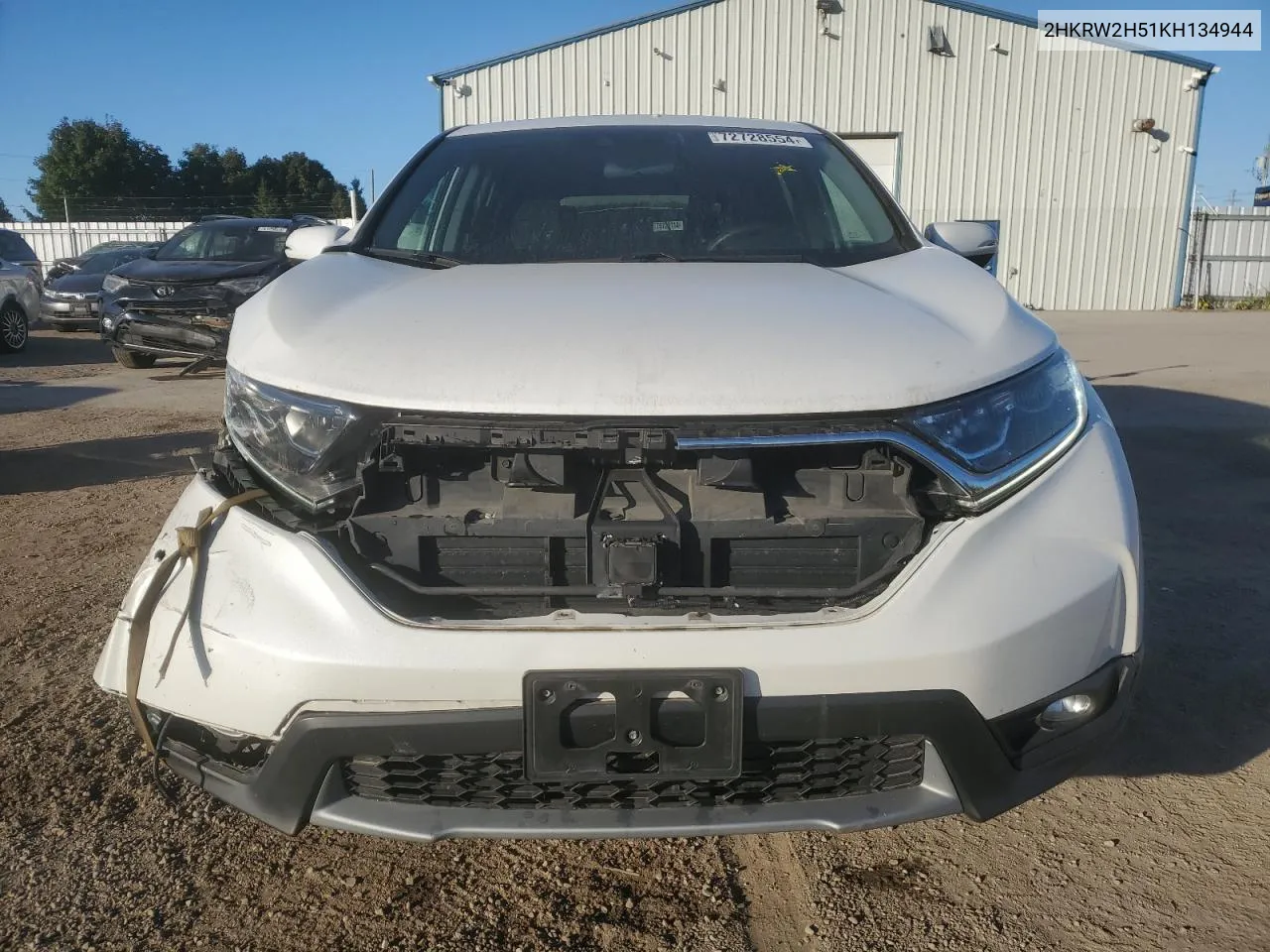 2019 Honda Cr-V Ex VIN: 2HKRW2H51KH134944 Lot: 72728554