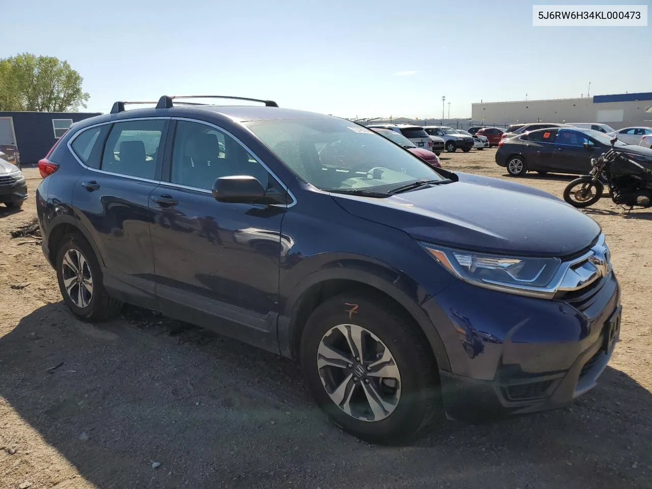 2019 Honda Cr-V Lx VIN: 5J6RW6H34KL000473 Lot: 72748594