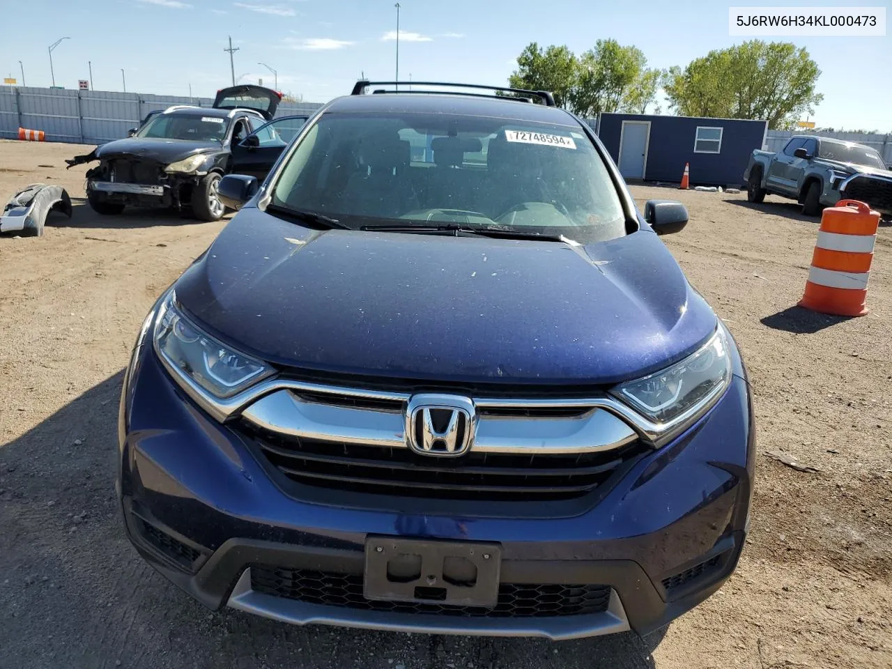 5J6RW6H34KL000473 2019 Honda Cr-V Lx