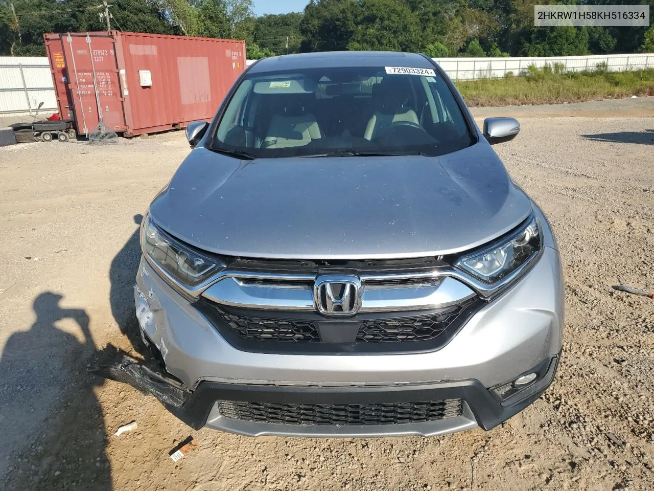 2019 Honda Cr-V Ex VIN: 2HKRW1H58KH516334 Lot: 72903324