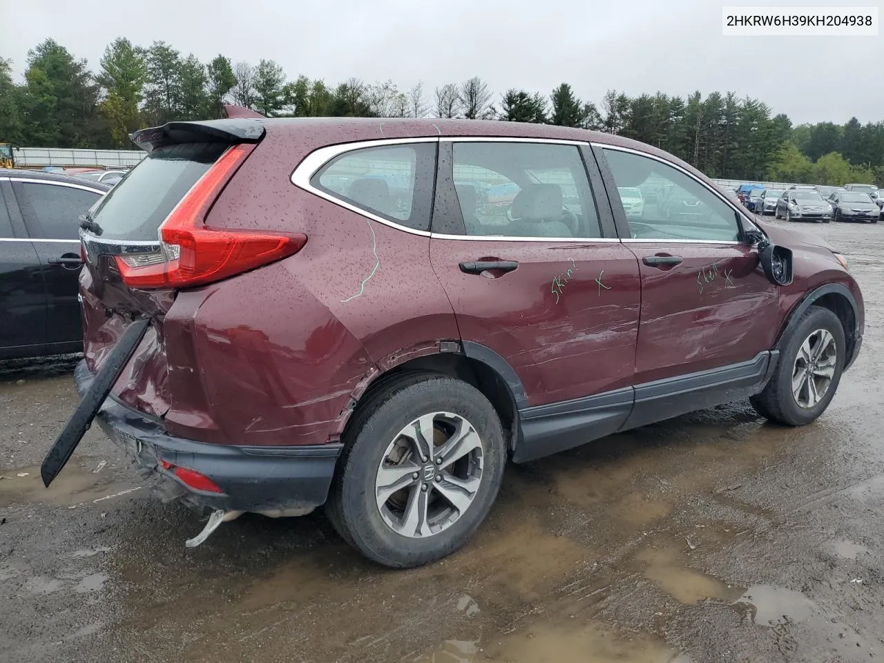 2019 Honda Cr-V Lx VIN: 2HKRW6H39KH204938 Lot: 73103454