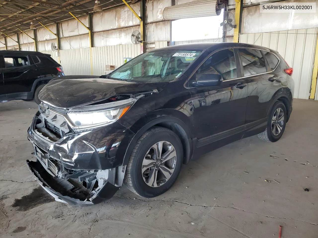 2019 Honda Cr-V Lx VIN: 5J6RW5H33KL002001 Lot: 73158574