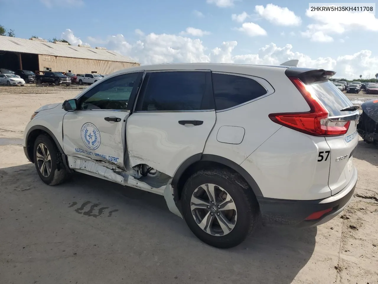 2019 Honda Cr-V Lx VIN: 2HKRW5H35KH411708 Lot: 73166284