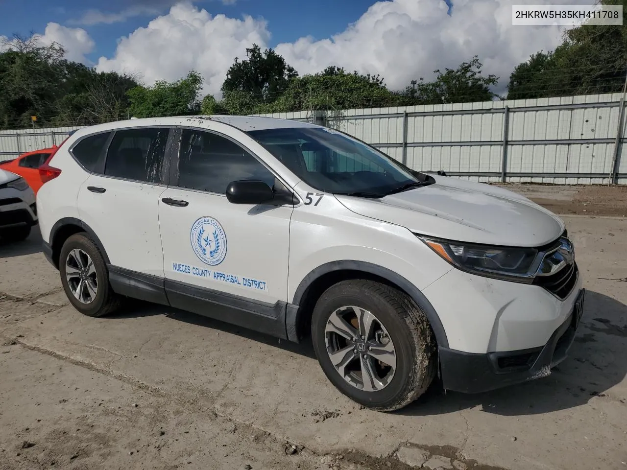 2019 Honda Cr-V Lx VIN: 2HKRW5H35KH411708 Lot: 73166284