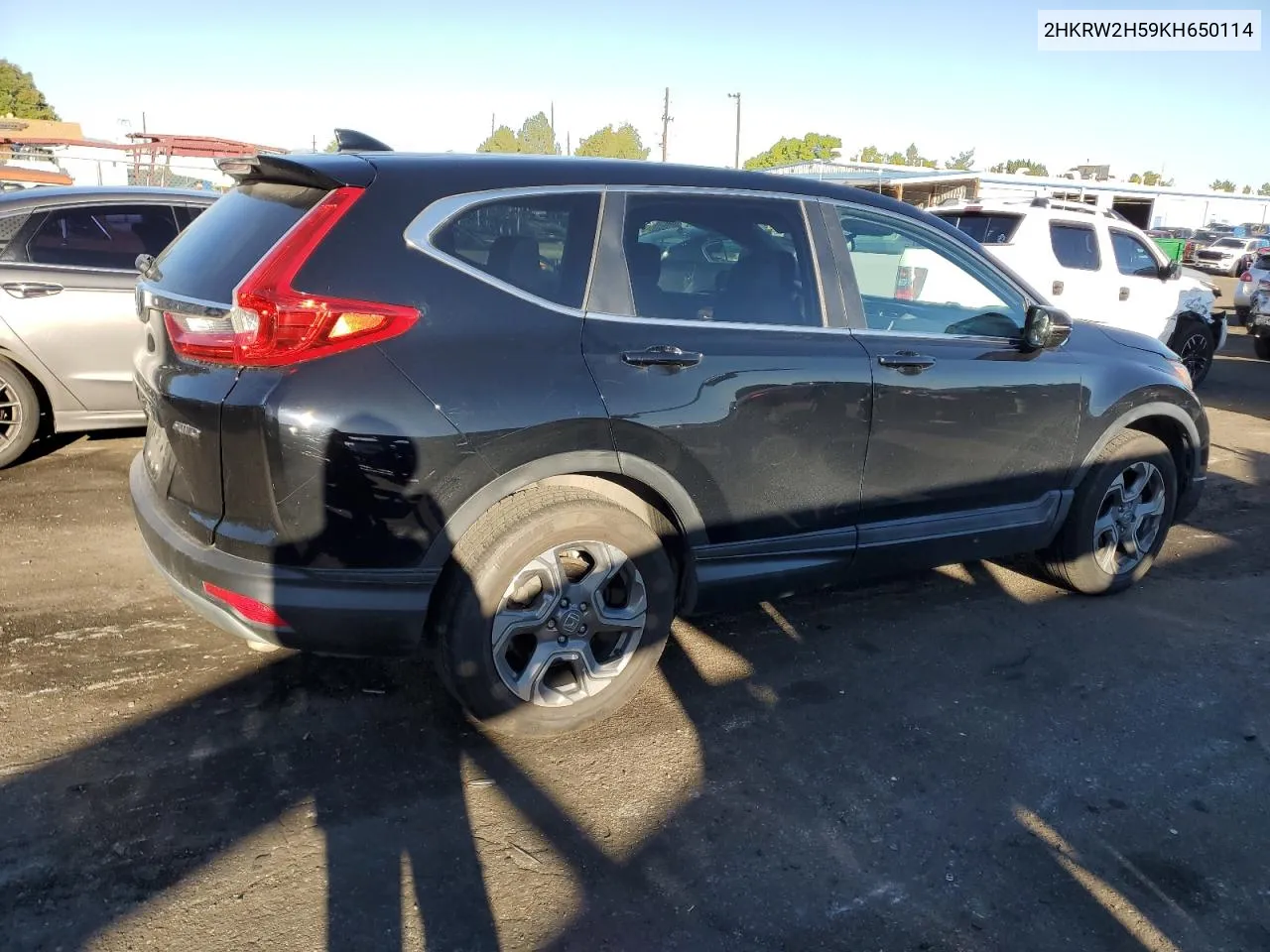 2019 Honda Cr-V Ex VIN: 2HKRW2H59KH650114 Lot: 73176934