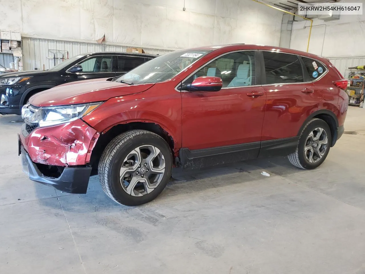 2019 Honda Cr-V Ex VIN: 2HKRW2H54KH616047 Lot: 73321184