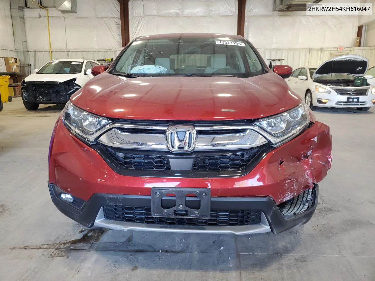 2019 Honda Cr-V Ex VIN: 2HKRW2H54KH616047 Lot: 73321184